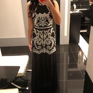 BCBG Maxazria Black and White Gown